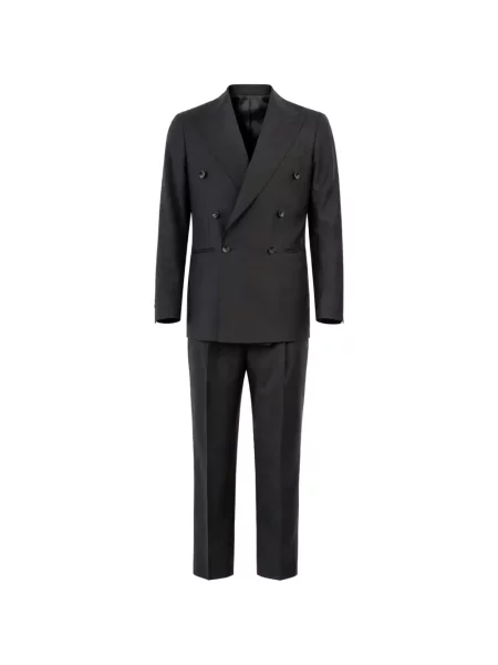 Costum Franzese Collection cu două rânduri de nasturi gri
