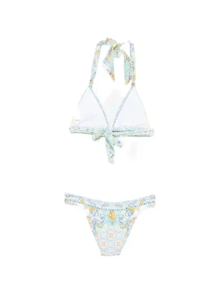 Bikini Camilla cu imagine cu model paisley alb