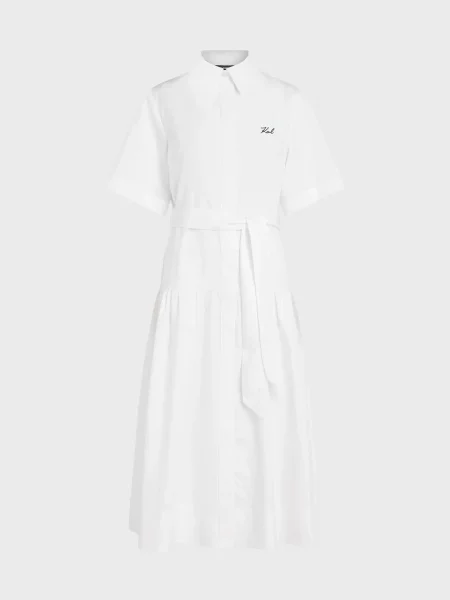 Платье-рубашка Karl Lagerfeld белое