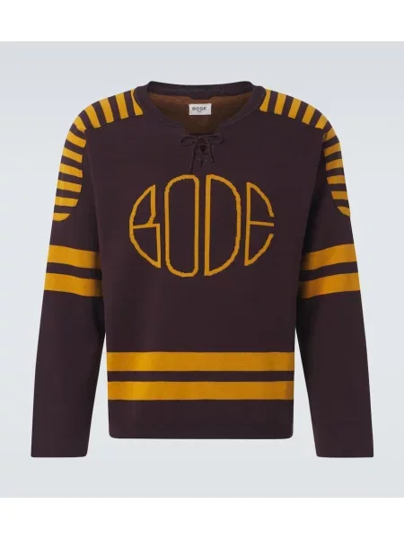 Pulover Bode din jacard maro