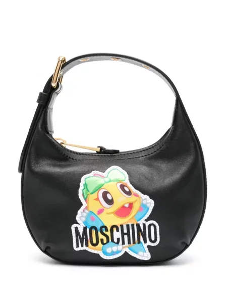 Geanta de piele Moschino din piele negru