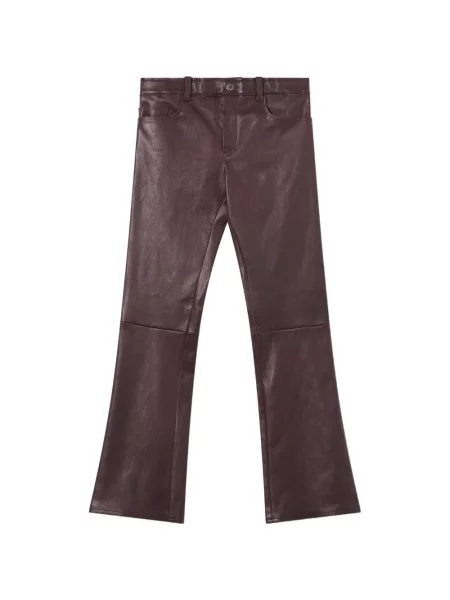 Pantaloni Stouls din piele roșu