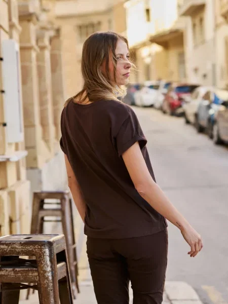 Tricou Marisse maro