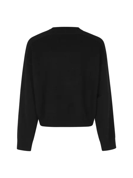 Sweter Loulou Studio z dekoltem w serek czarny