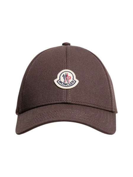 Czapka z daszkiem Moncler brązowa