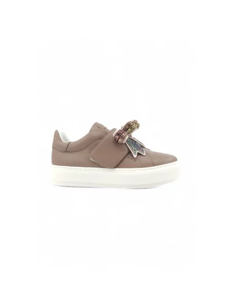 Sneakersy Kurt Geiger skórzane brązowe