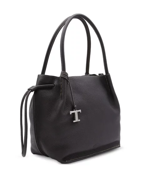 Geanta de piele Tod's din piele negru