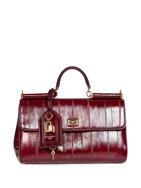 Geantă shopper Dolce & Gabbana din piele roșu
