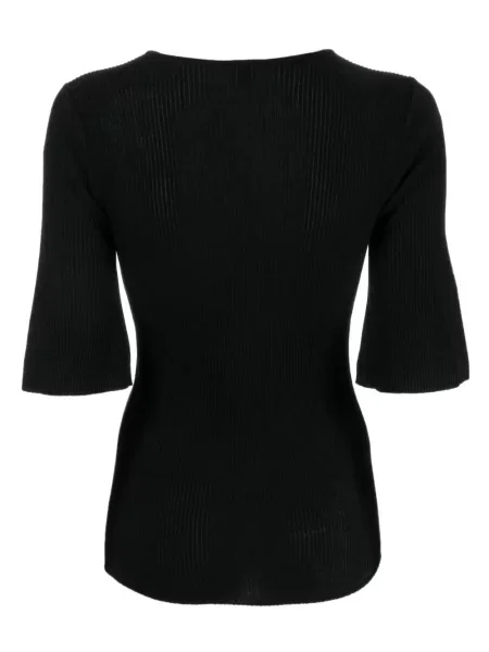 Briaunotas marškinėliai By Malene Birger juoda