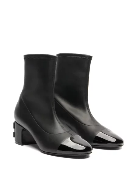 Cizme scurte Casadei din piele negru