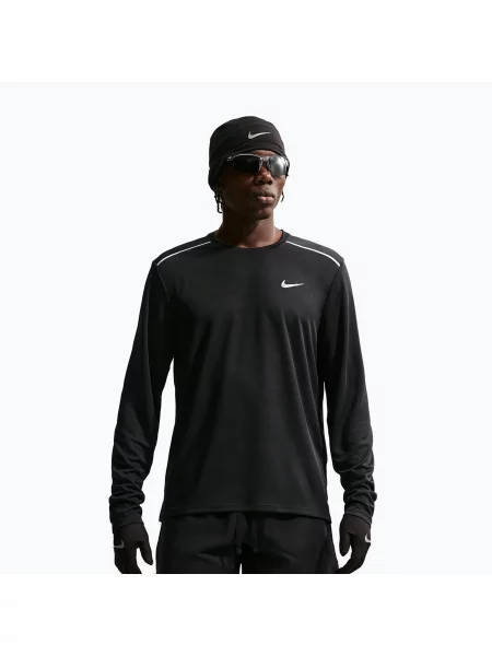 Tricou cu mânecă lungă Nike alergare negru
