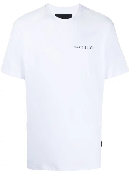 Tricou Philipp Plein cu imagine alb