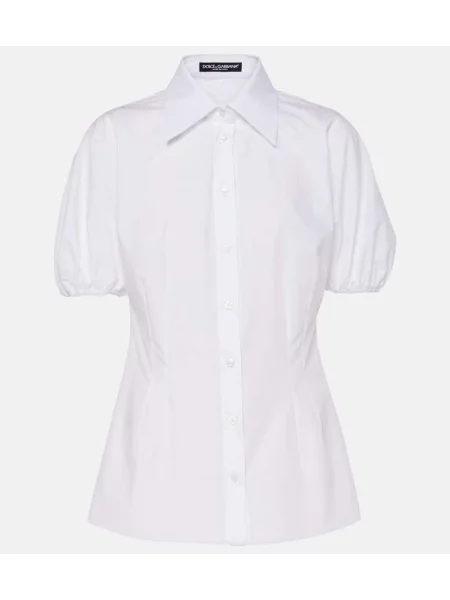 Bluză Dolce&gabbana din poplin alb