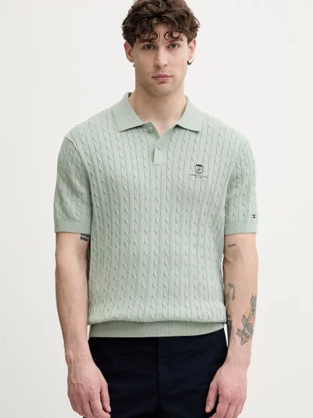 Tricou polo Tommy Hilfiger verde