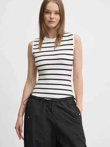 Боди Abercrombie & Fitch дамско от топла материя бежово