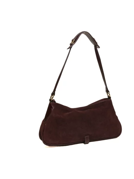 Torebka hobo My Best Bags skórzana brązowa
