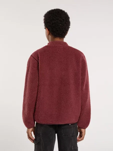 Дитяча Флісова кофта Dickies MOUNT HOPE FLEECE бордовий