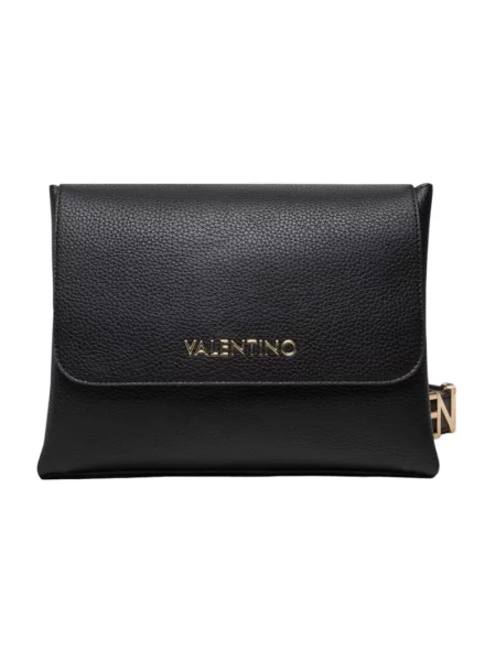 Lniana torebka Valentino czarna
