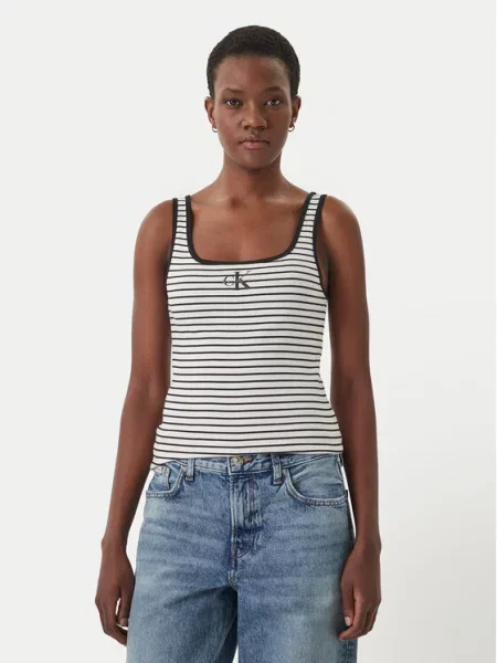 Calvin Klein Jeans Top Čierna béžová