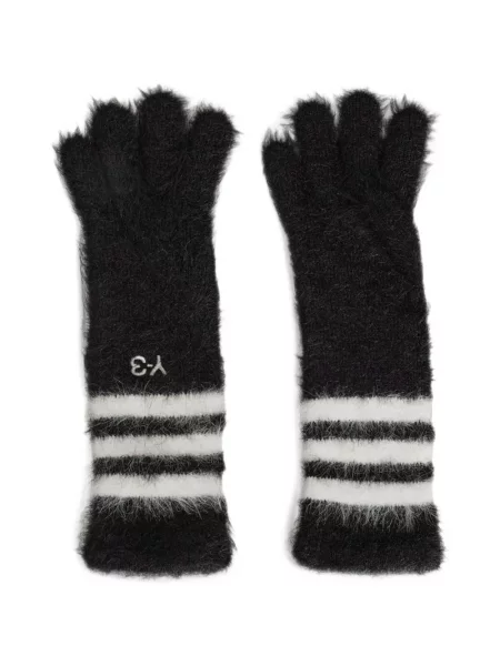 Mănuși Y-3 cu broderie negru