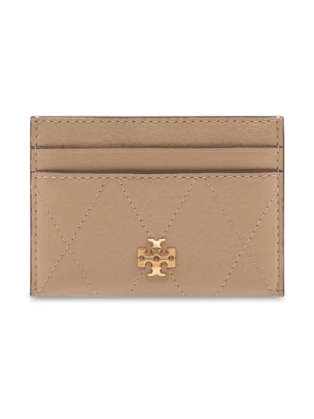 Portfel Tory Burch skórzany beżowy