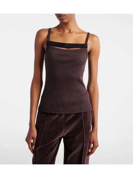 Top Courreges tricotate maro