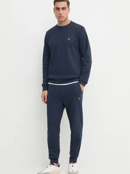 Bluza Boss polarowa z logo niebieska