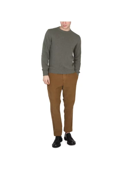 Sweter Pt Torino z kołnierzem zielony