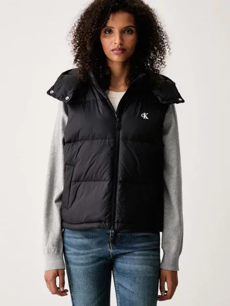 Calvin Klein Jeans vestă de puf pentru femei negru