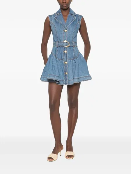 Rochie din denim Aje albastru