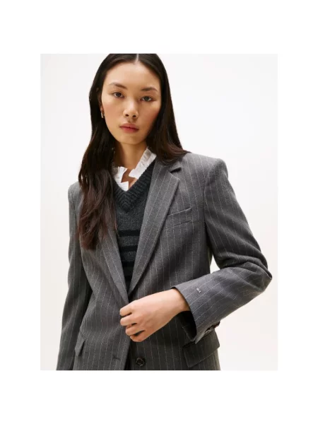 Tommy Hilfiger Marynarka Kobiety Sztuczne włókno w 34 szary