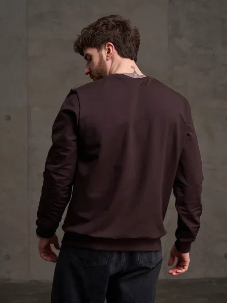 Світшот ISSA Plus темно-коричневий коричневий