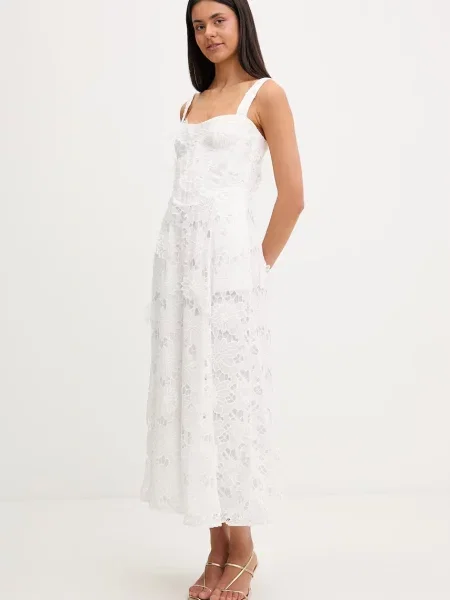 Bardot rochie cu corset alb