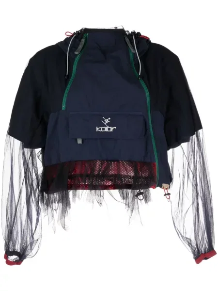 Geacă Kolor cu glugă cu imagine albastru