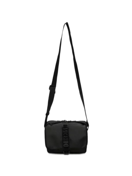 Geantă crossbody Moschino cu autograf negru