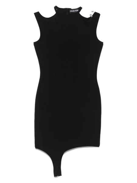 Rochie mini David Koma cu cataramă de costum negru