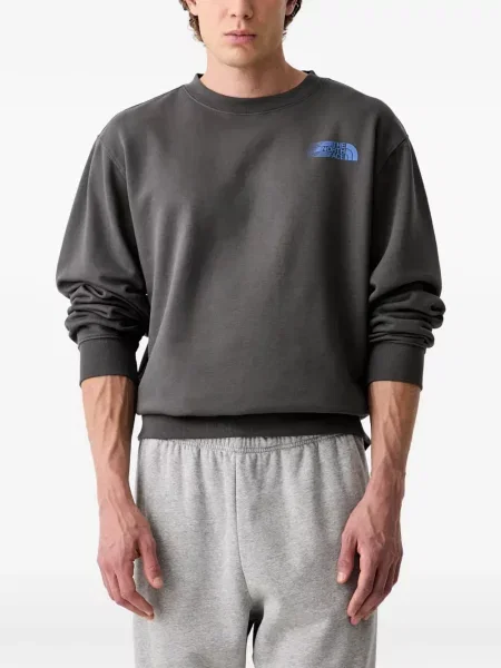 Hanorac The North Face cu imagine gri