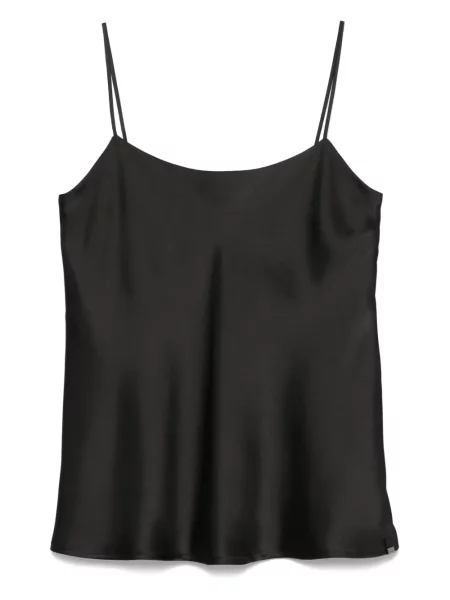 Top Herno din satin negru