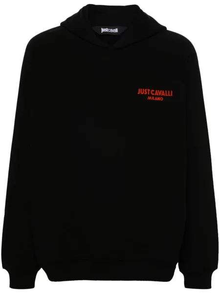 Суичър с качулка Just Cavalli черно