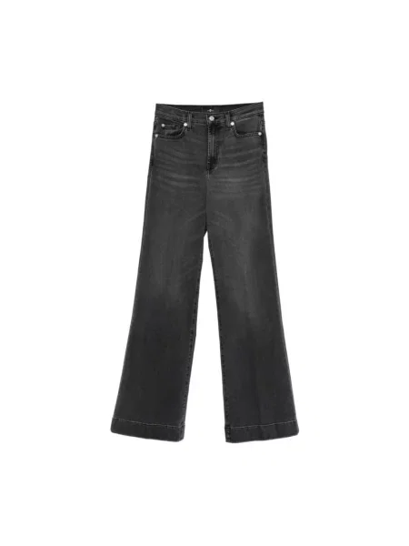 Szerokie jeansy 7 For All Mankind czarne