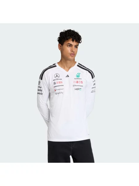 MERCEDES AMG PETRONAS FORMULA 1 TEAM DRIVER JERSEY LONGSLEEVE biała