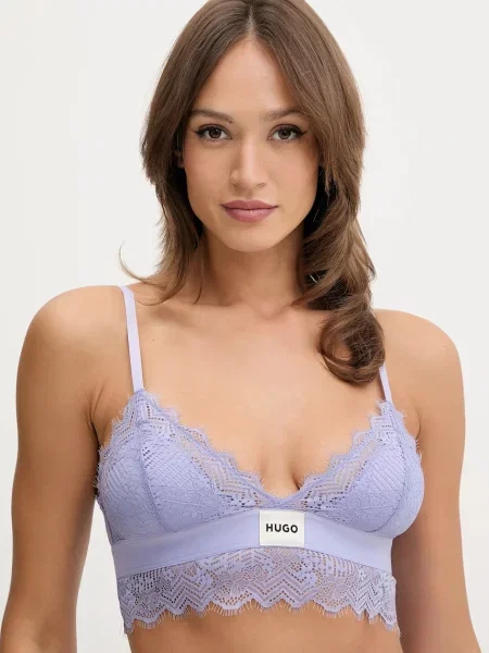 HUGO podprsenka TRIANGLE RL LACE fialová