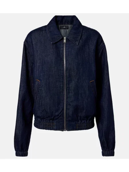 Kurtka jeansowa 7 For All Mankind niebieska