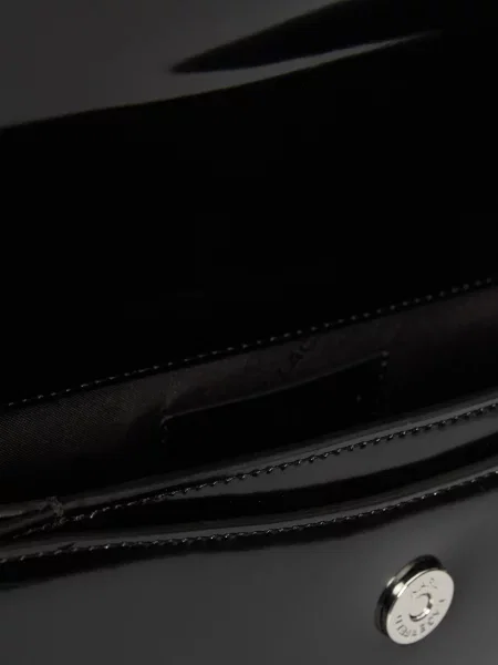 Кожаная сумка Karl Lagerfeld K/Autograph с автографом черная