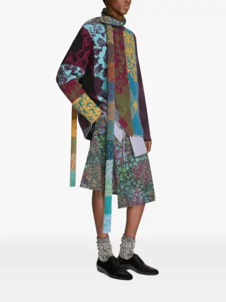 Pulover Dries Van Noten de lână violet