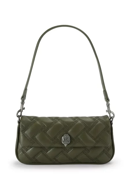 Kurt Geiger London torebka bagietka skórzana Pickle zielona