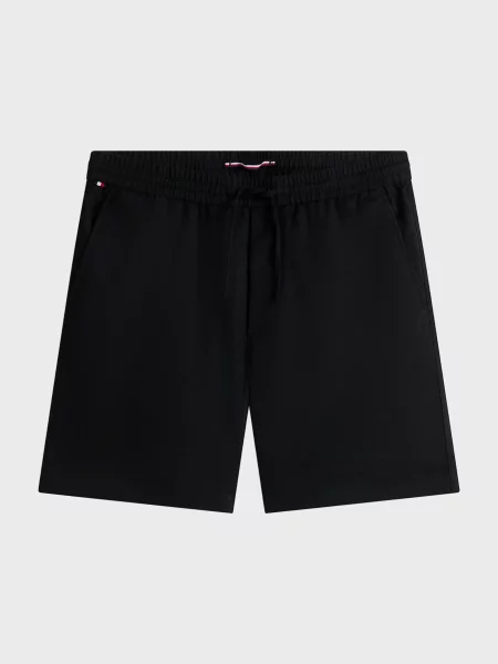 Лляні шорти Tommy Hilfiger чорні