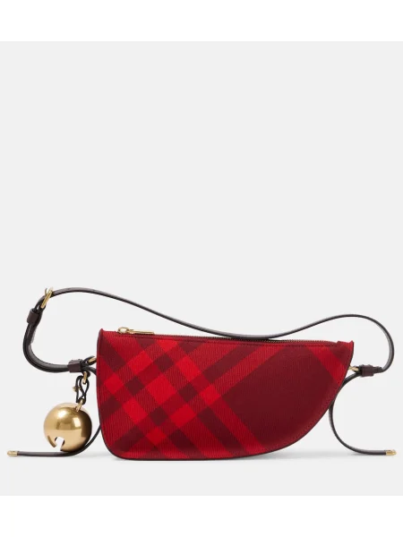 Torebka Burberry wełniana czerwona