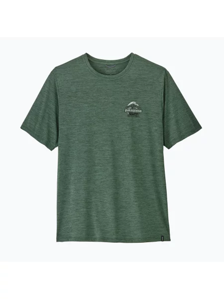 Tricou pentru bărbați Patagonia Cap Cool Daily Great Waves canopy green light canopy green x-dye verde