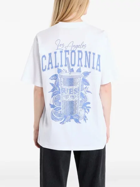 Tricou Guess cu imagine alb